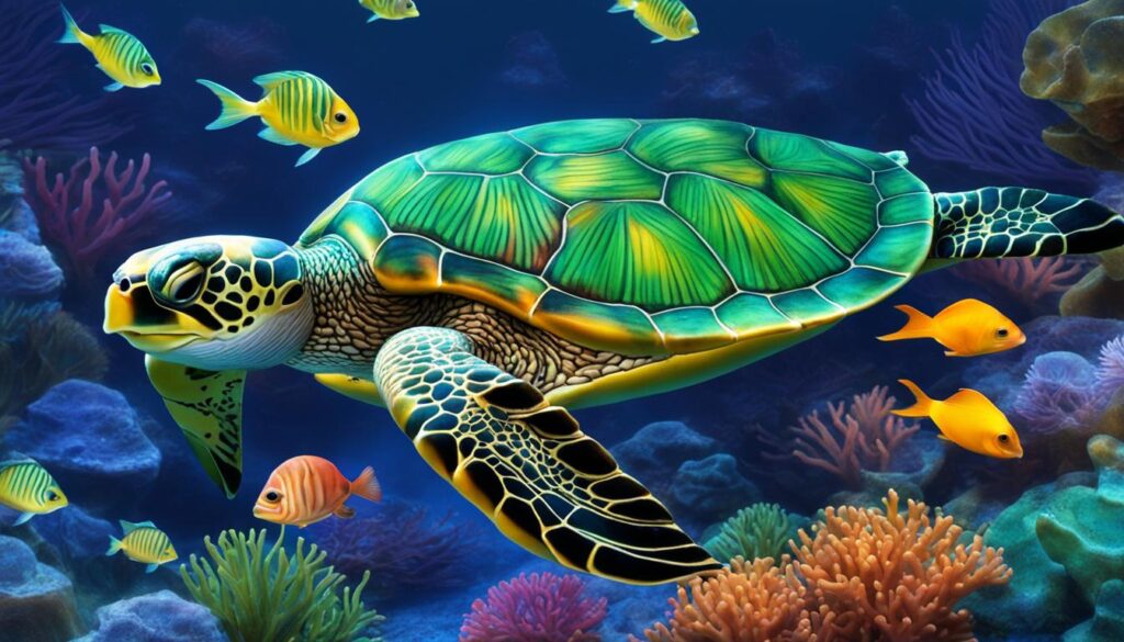 turtle and fish coexistence
