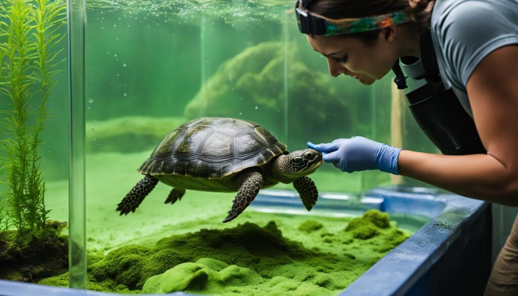 turtle tank cleaning